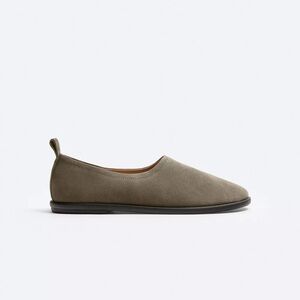 Zara Men's Taupe Slip-On Loafers